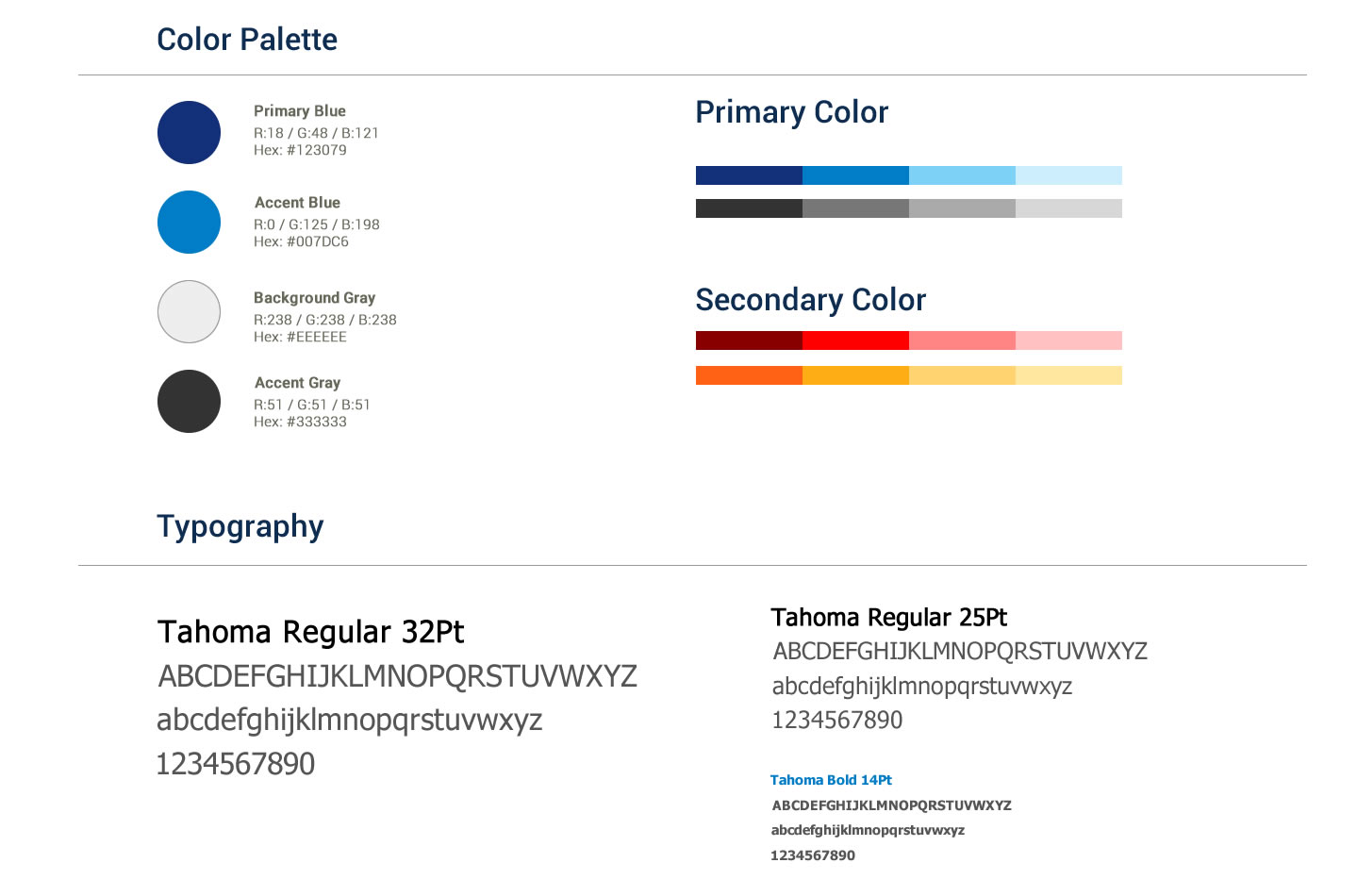 color and font