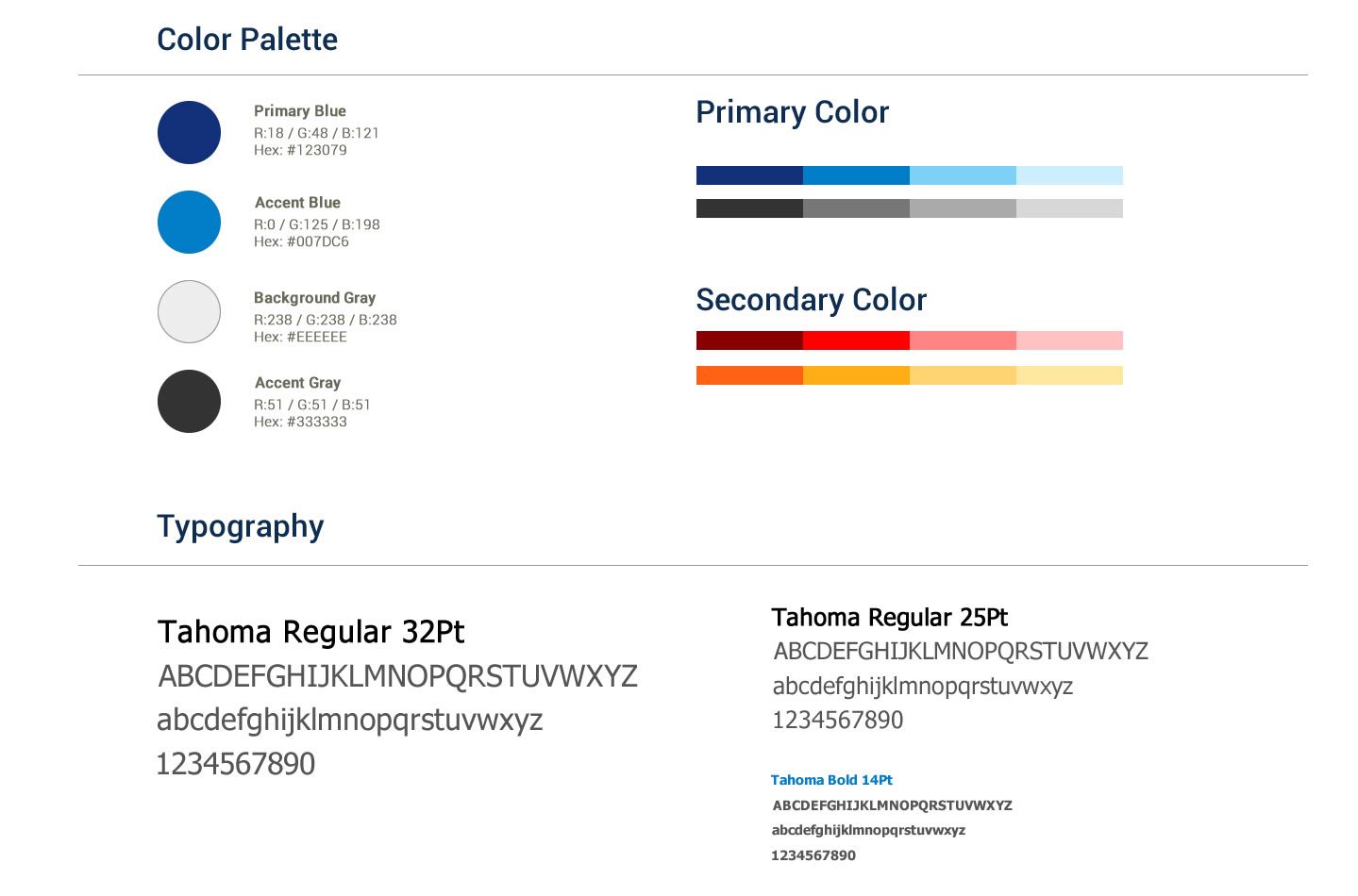 color and font